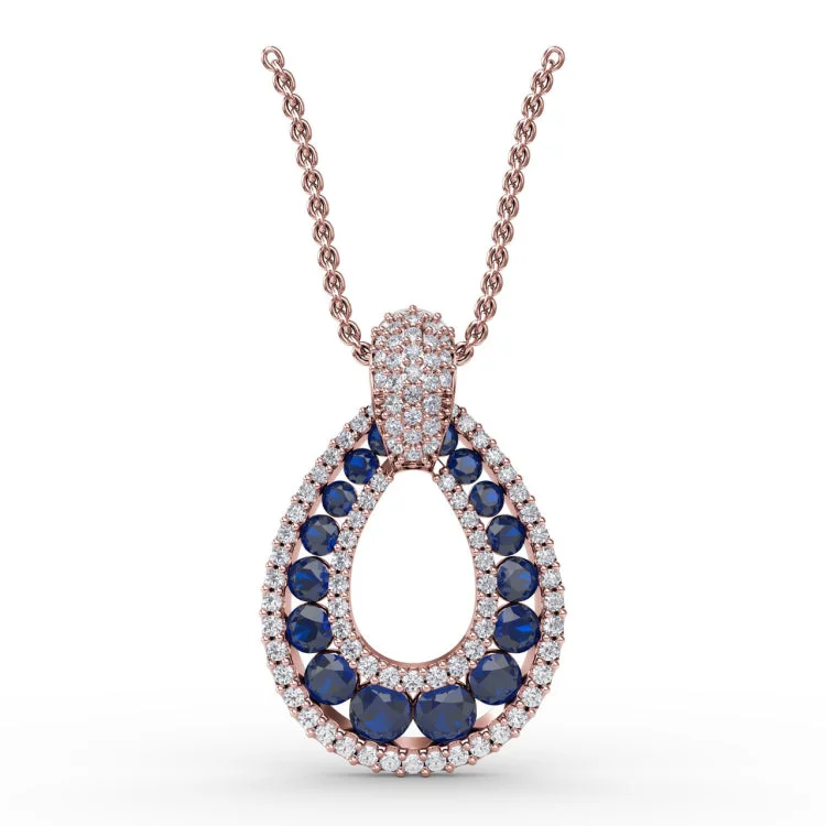 Steal The Spotlight Sapphire and Diamond Pendant