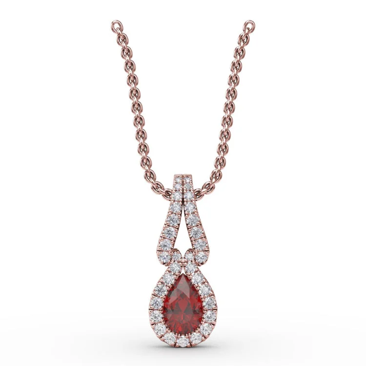 Make A Statement Ruby and Diamond Pendant