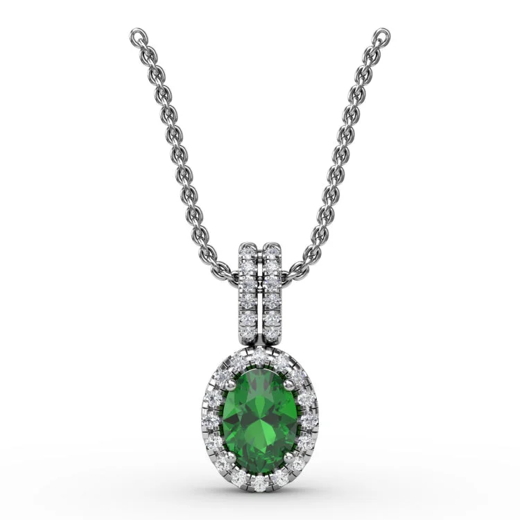 Sophisticated Emerald and Diamond Pendant