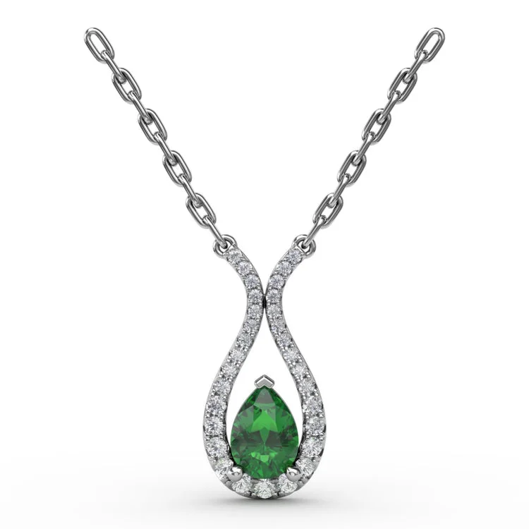 Feel The Love Emerald and Diamond Pendant