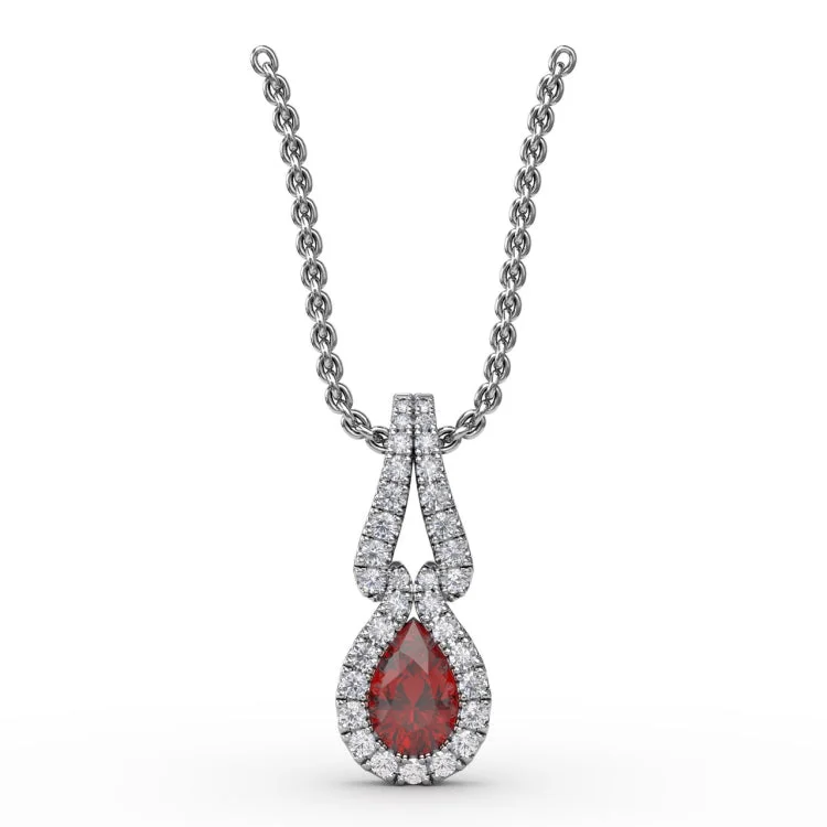 Make A Statement Ruby and Diamond Pendant