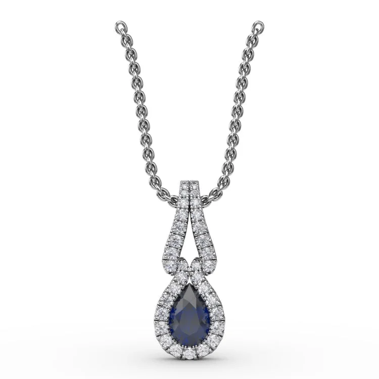 Make A Statement Sapphire and Diamond Pendant