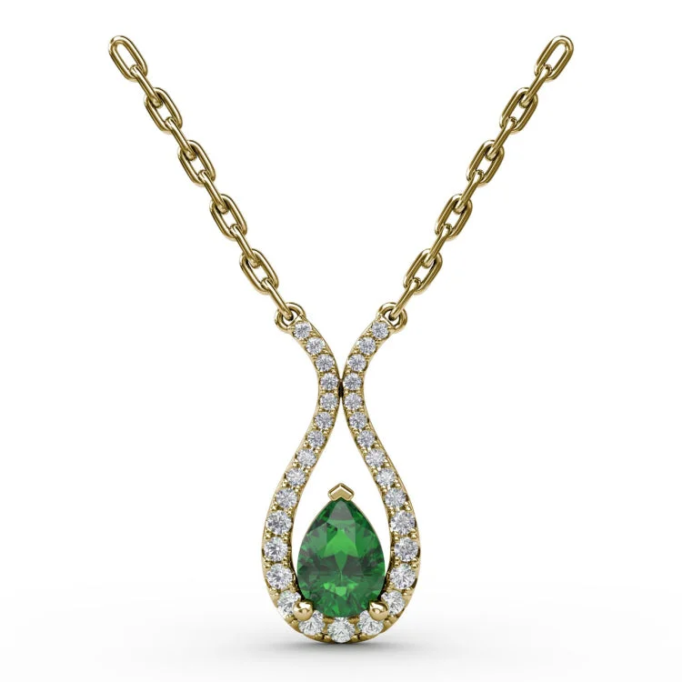 Feel The Love Emerald and Diamond Pendant