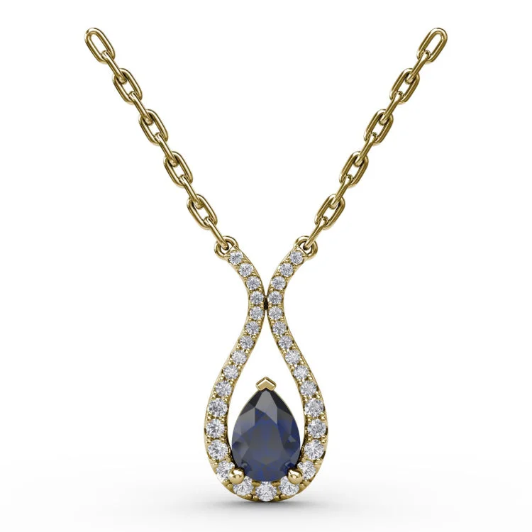 Feel The Love Sapphire and Diamond Pendant