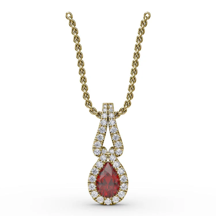 Make A Statement Ruby and Diamond Pendant