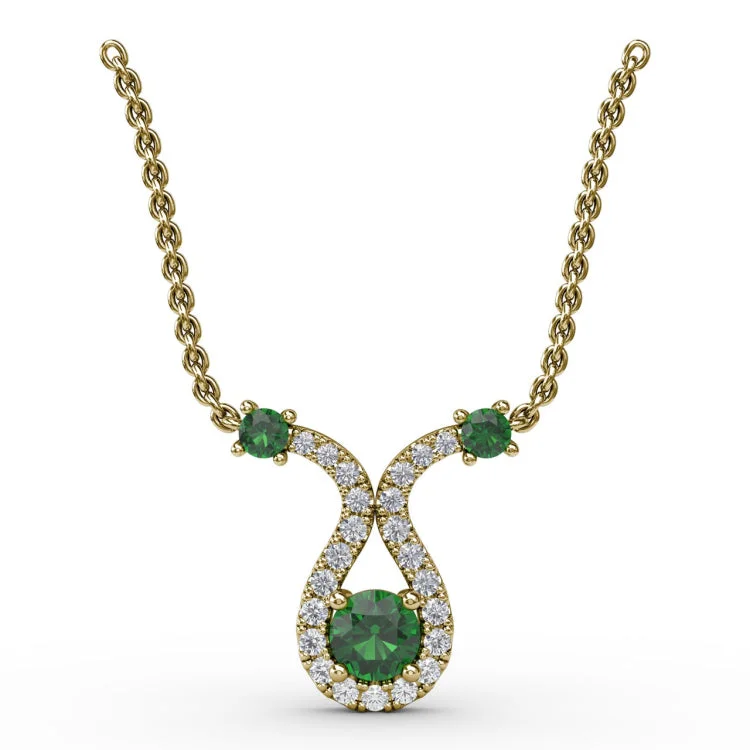 Full of Life Emerald and Diamond Pendant