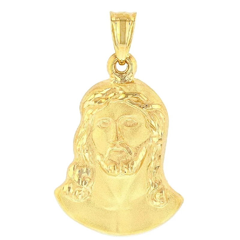 Jewelry America 14K Yellow Gold Face of Jesus Christ Pendant