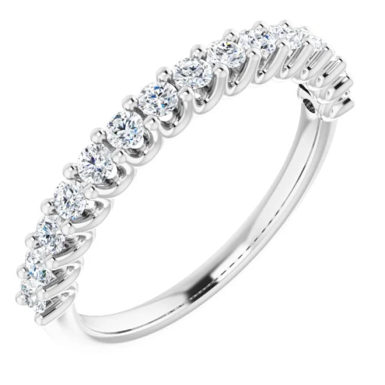 14K White 1/2 CTW Lab-Grown Diamond Anniversary Band