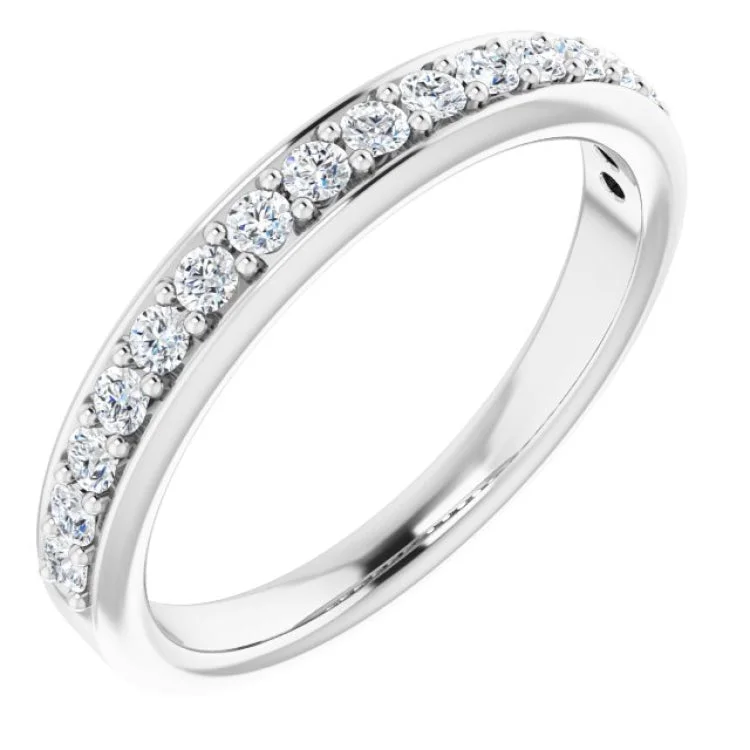 14K White 1/3 CTW Natural Diamond Anniversary Band