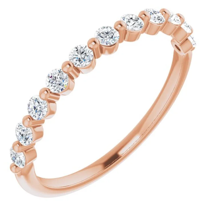 14K Rose 1/3 CTW Natural Diamond Anniversary Band