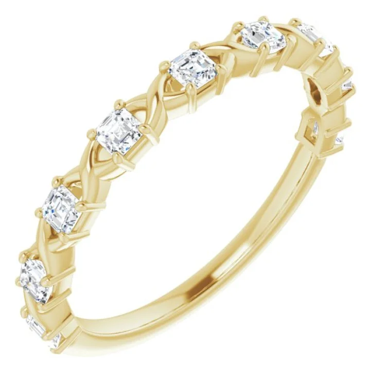 14K Yellow 1/2 CTW Natural Diamond Anniversary Band