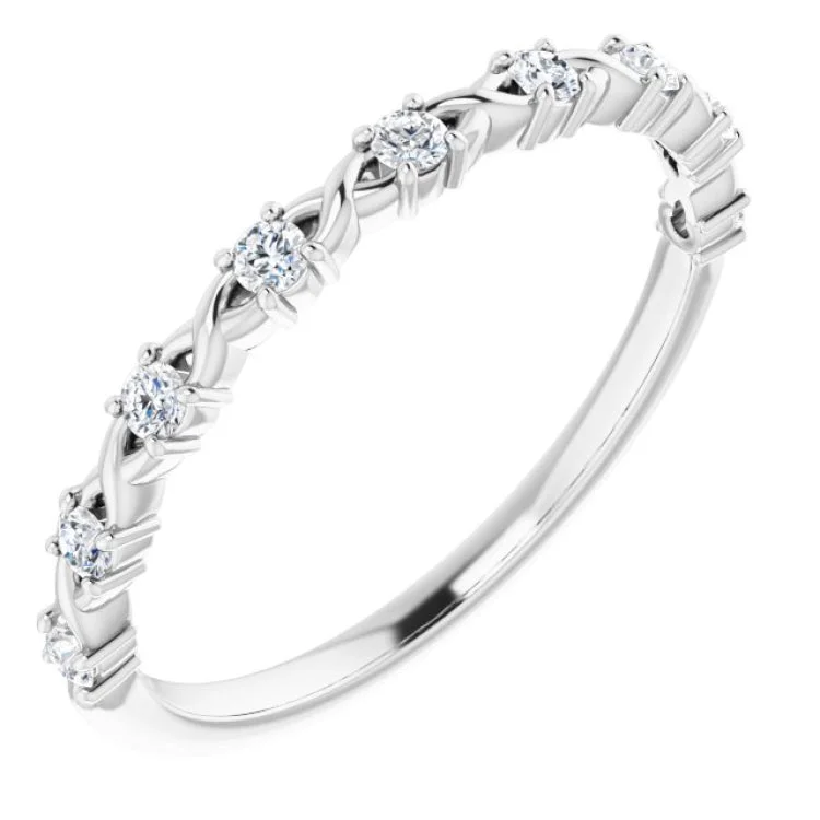 Platinum 1/5 CTW Natural Diamond Anniversary Band