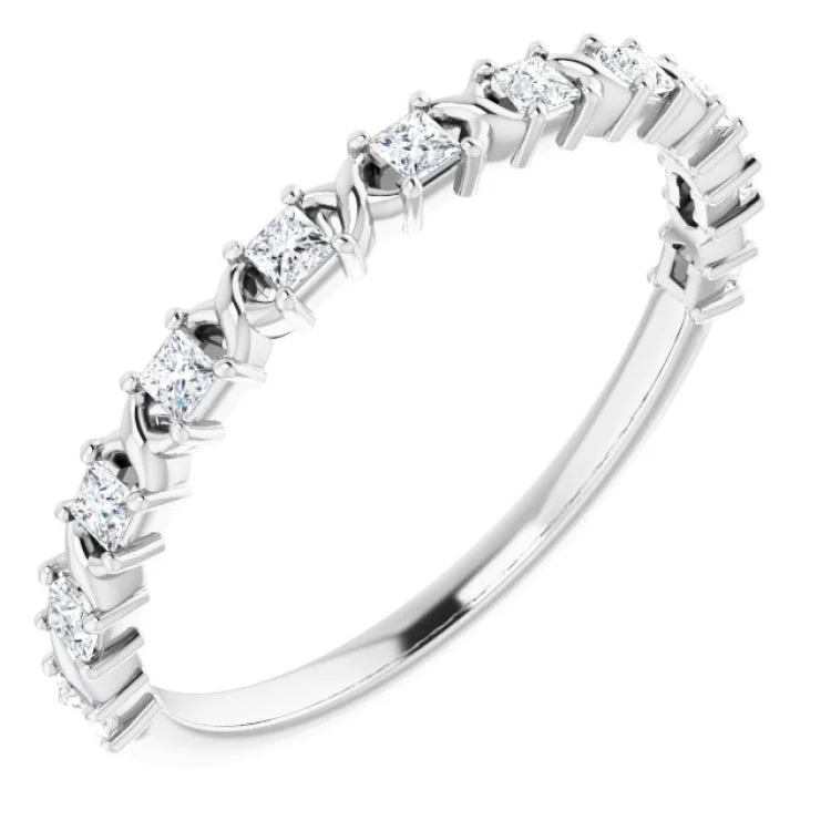 14K White 1/4 CTW Natural Diamond Anniversary Band