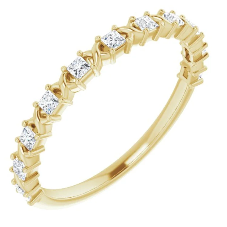 14K Yellow 1/4 CTW Natural Diamond Anniversary Band