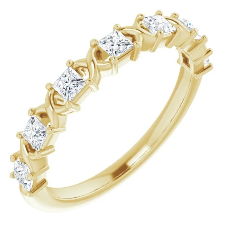 14K Yellow 1/2 CTW Natural Diamond Anniversary Band