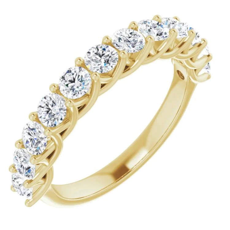 14K Yellow 1 1/8 CTW Natural Diamond Anniversary Band