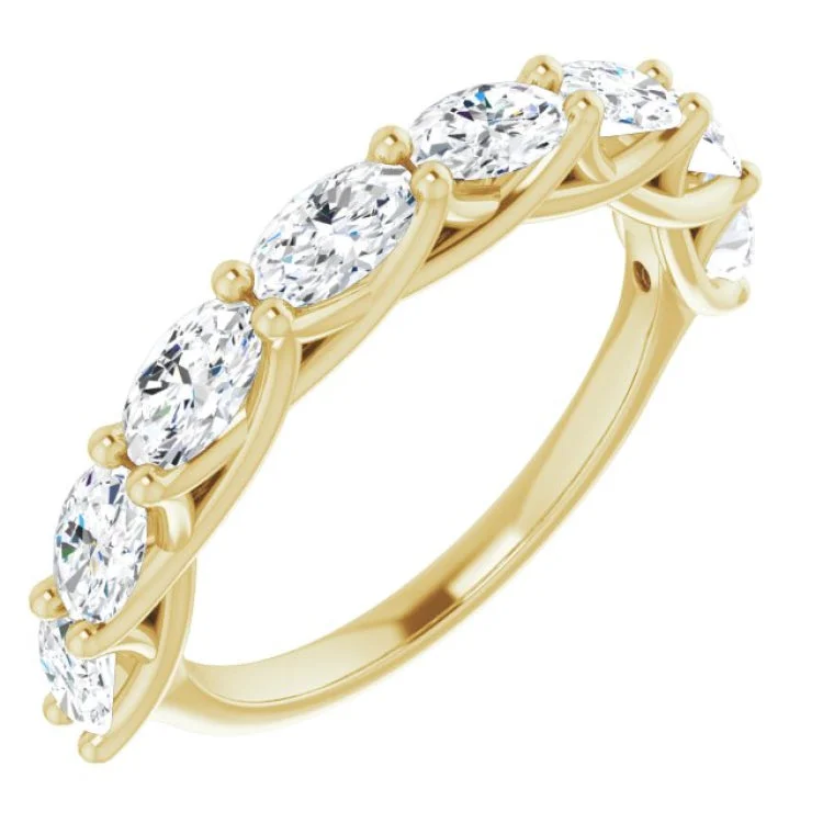 14K Yellow 2 CTW Natural Diamond Anniversary Band