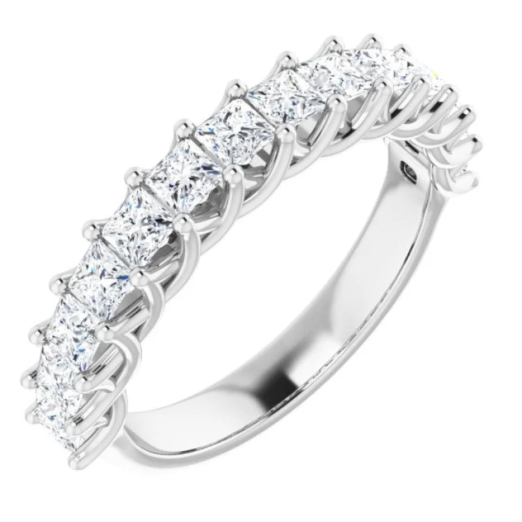 14K White 1 1/3 CTW Natural Diamond Anniversary Band