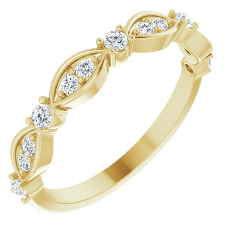 14K Yellow 1/3 CTW Lab-Grown Diamond Anniversary Band