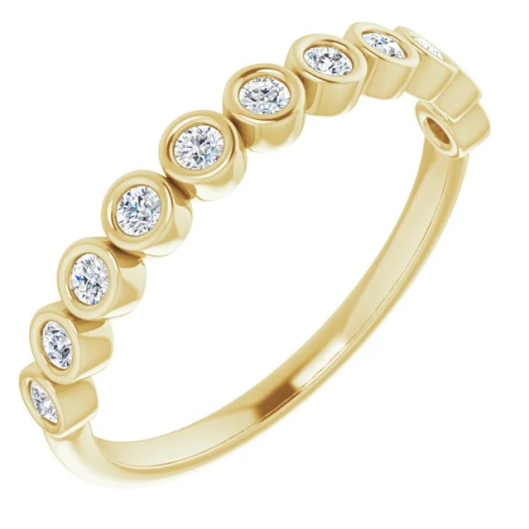 14K Yellow 1/5 CTW Natural Diamond Anniversary Band