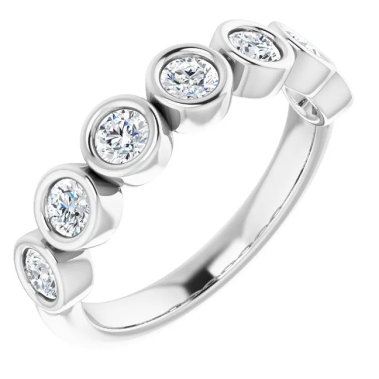 Platinum 3/4 CTW Natural Diamond Anniversary Band