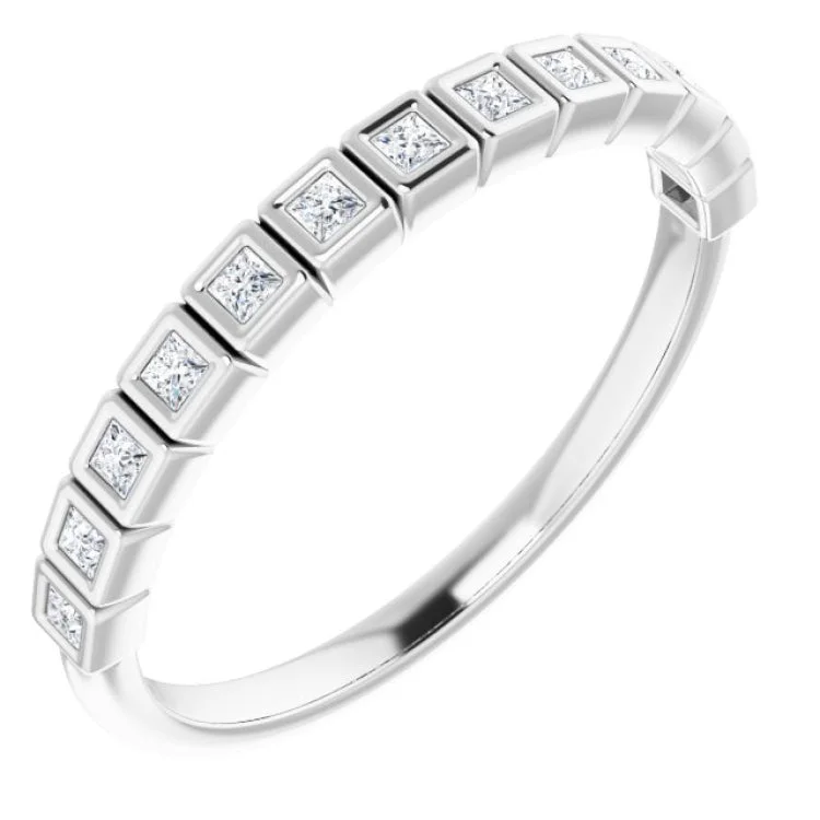 14K White 1/6 CTW Natural Diamond Anniversary Band