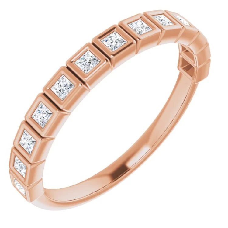 14K Rose 1/3 CTW Natural Diamond Anniversary Band