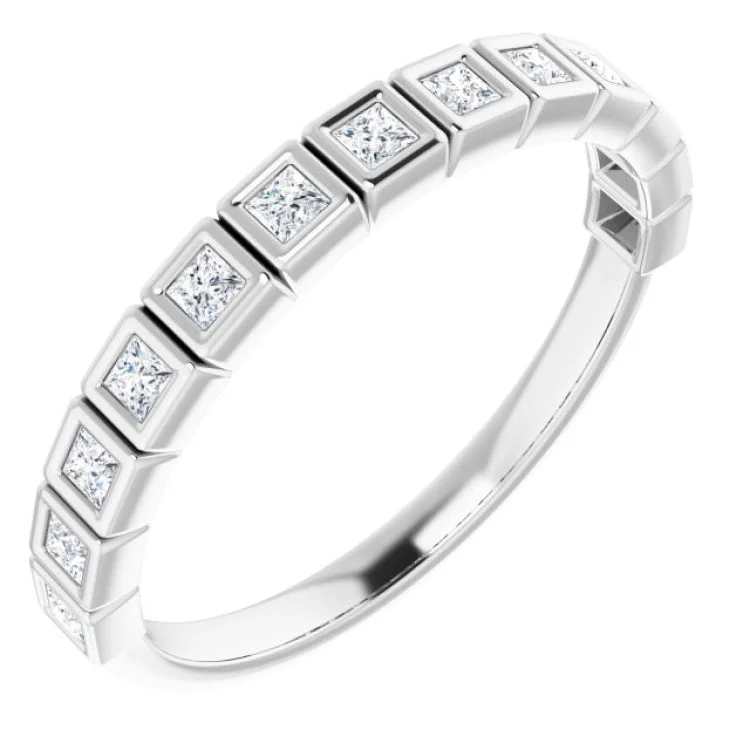 14K White 1/3 CTW Natural Diamond Anniversary Band