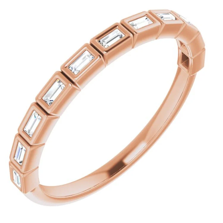 14K Rose 1/6 CTW Natural Diamond Anniversary Band