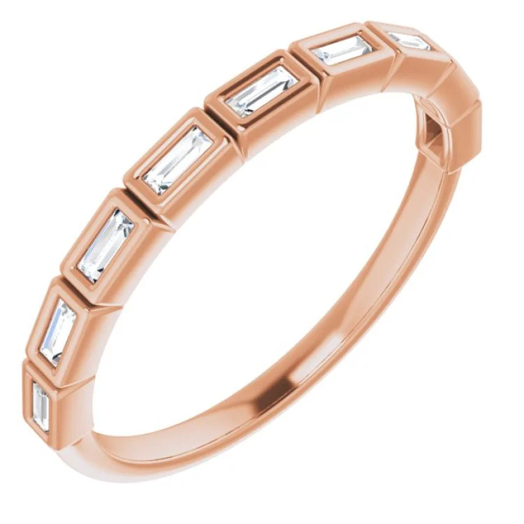 14K Rose 1/6 CTW Natural Diamond Anniversary Band