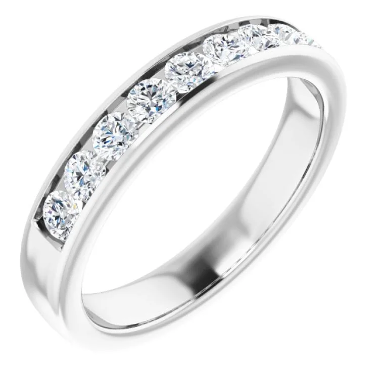 14K White 3/4 CTW Natural Diamond Band