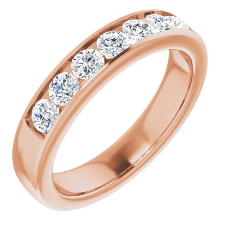 14K Rose 1 CTW Natural Diamond Band