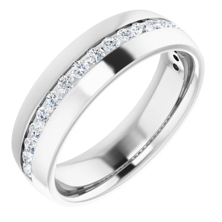 14K White 1/2 CTW Natural Diamond Band