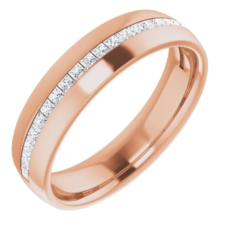 14K Rose 5/8 CTW Diamond Band