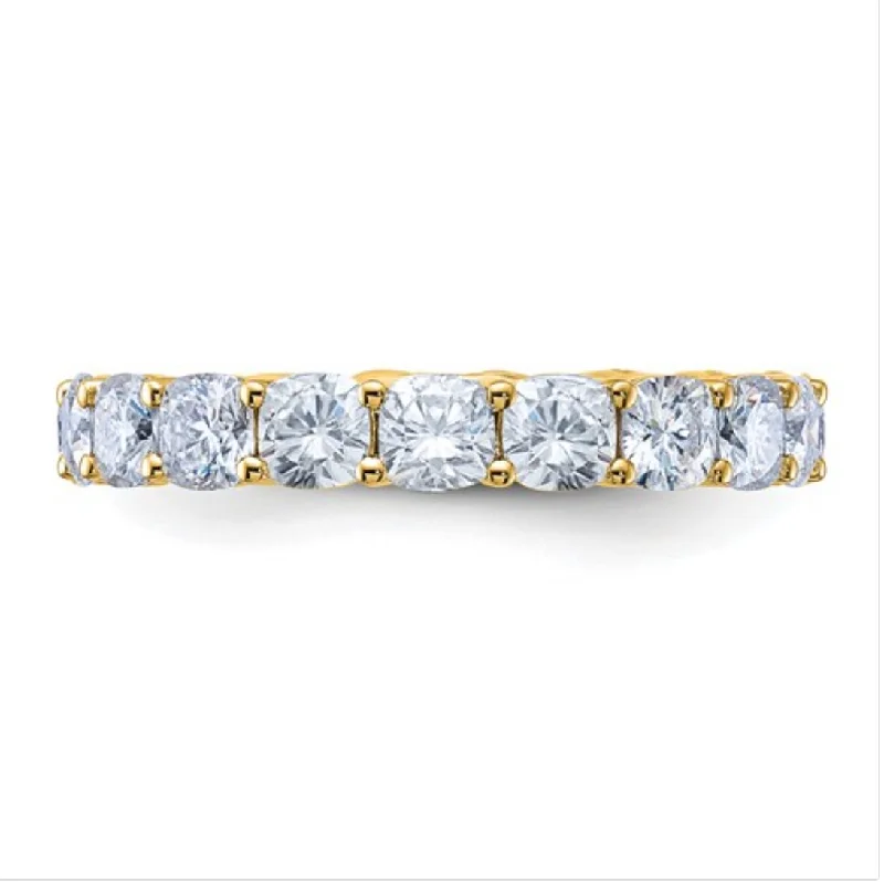 Cushion Moissanite Wedding Band