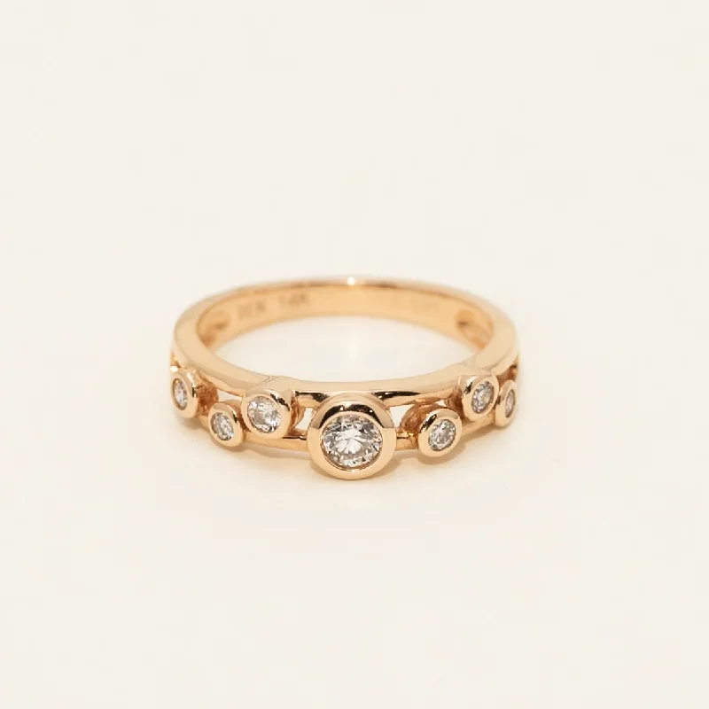 Diamond Bezel Set Band in 14kt Rose Gold (1/3ct tw)