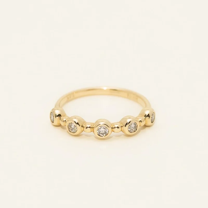 Diamond Bezel Set Band in 14kt Yellow Gold (1/4ct tw)