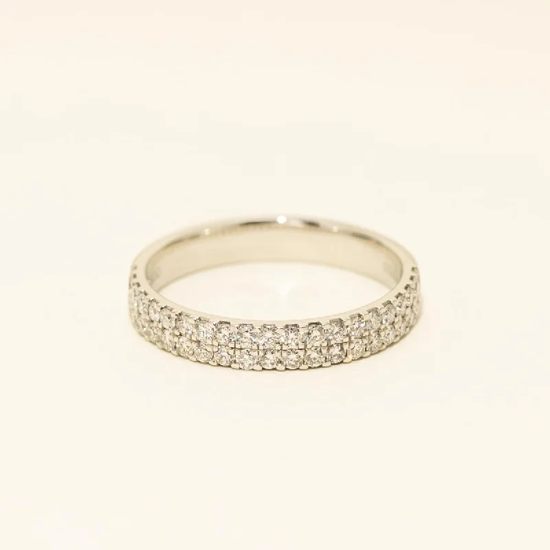 Diamond Two Row Band in Platinum (1/2ct tw)