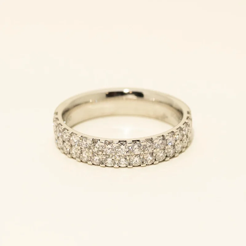 Diamond Two Row Band in Platinum (1ct tw)