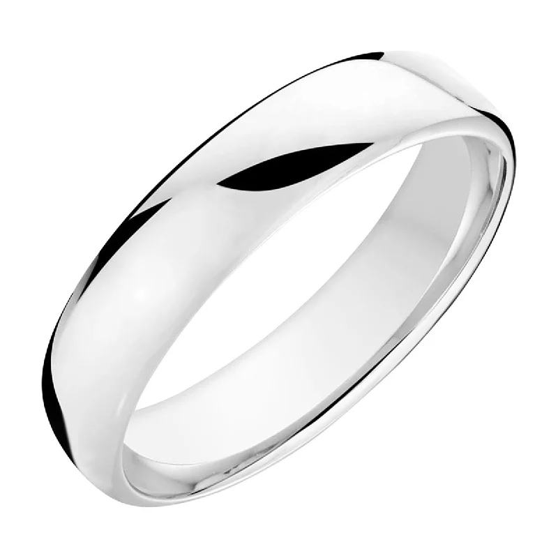 European Fit Wedding Band in 14kt White Gold (5.5mm)