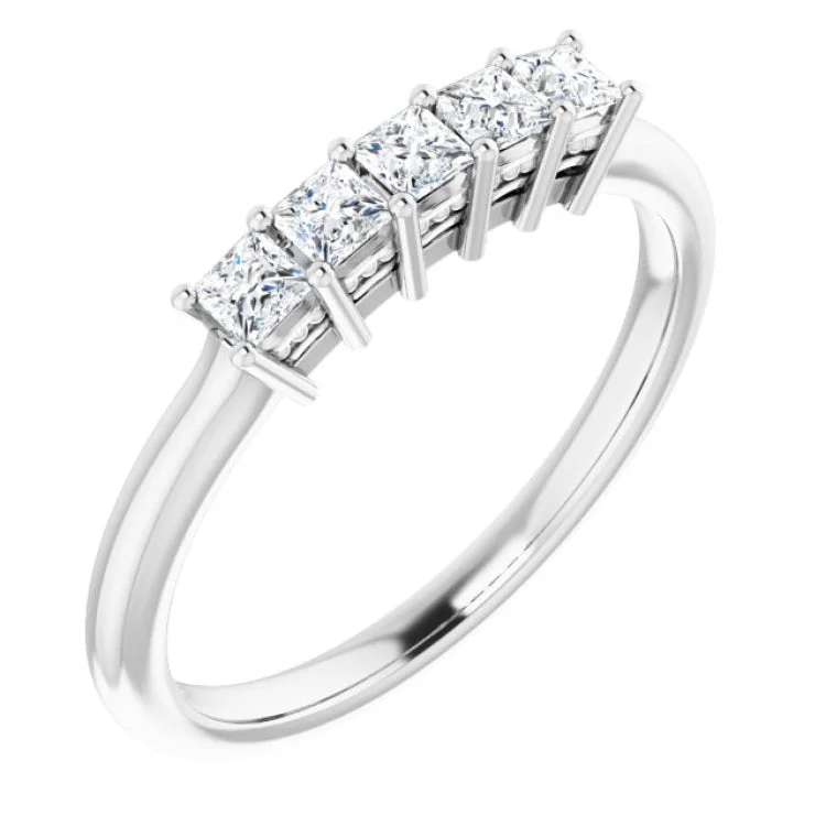 Platinum 1/3 CTW Natural Diamond Anniversary Band