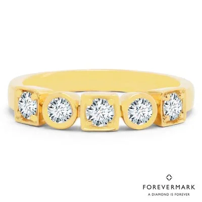 Forevermark Tribute Collection Diamond Bezel Ring in 18kt Yellow Gold (1/2ct tw)