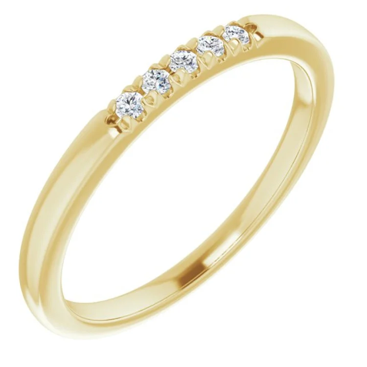 14K Yellow .07 CTW Natural Diamond Anniversary Band