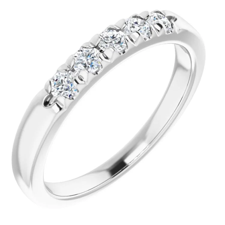 14K White 1/3 CTW Natural Diamond Anniversary Band