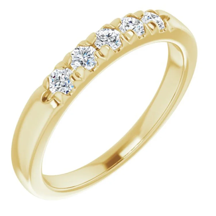 14K Yellow 1/3 CTW Natural Diamond Anniversary Band