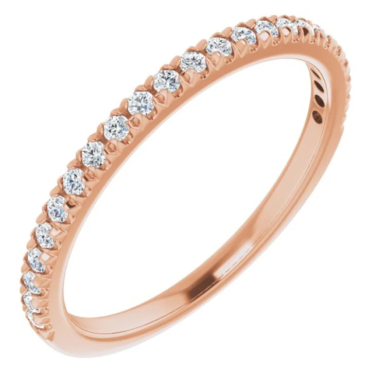 14K Rose 1/4 CTW Lab-Grown Diamond Anniversary Band