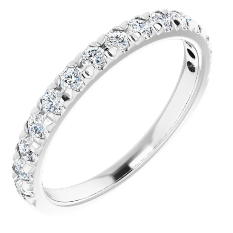 14K White 1/2 CTW Lab-Grown Diamond Anniversary Band