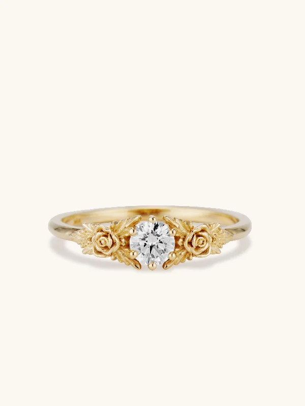 Gold Rose Ring, 0.25 ct.