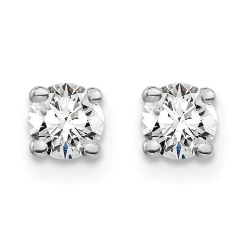 14k White Gold .75ct Round D VS2 Lab Grown Diamond Stud Earrings