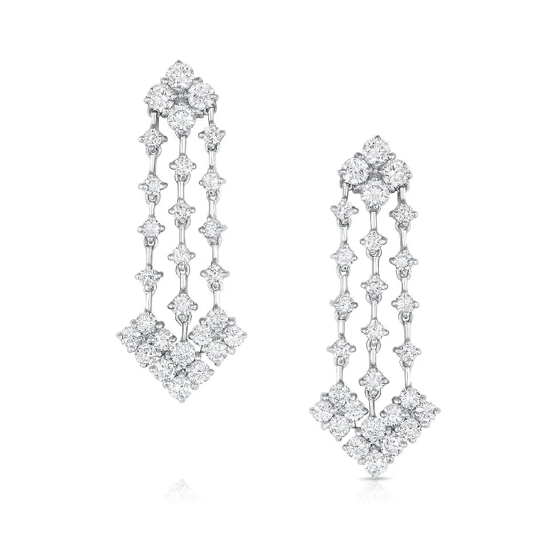 18K WHITE GOLD DIAMOND DROP EARRINGS